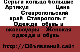  Серьги-кольца(большие)	 Артикул: ser_51-2	 › Цена ­ 200 - Ставропольский край, Ставрополь г. Одежда, обувь и аксессуары » Женская одежда и обувь   